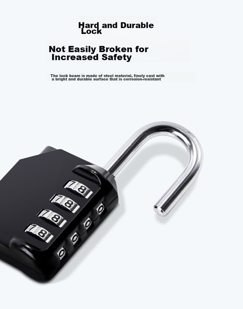 Lehuolvxing Four-Digit Combination Padlock, Luggage Lock, Dormitory Door Lock, Gym Locker Lock, Small Padlock, Small Anti-Theft Lock 8