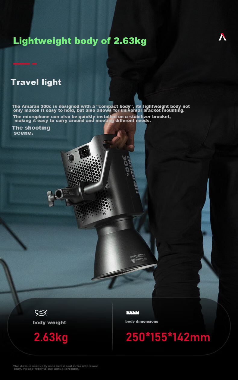 Aputure Amaran Ray 360c Live Streaming Fill Light, 360W Full Color Short Video Photography Light, Live Streaming Room Beauty Constant Light, Film And Television Light 8
