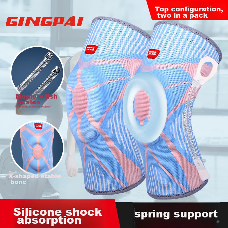 GINGPAI SPORT Women's Sports Knee Brace for Running, Joint Protection, Warmth, Basketball, Jump Rope, Meniscus Support, Professional Knee Guard, Blue, Size M