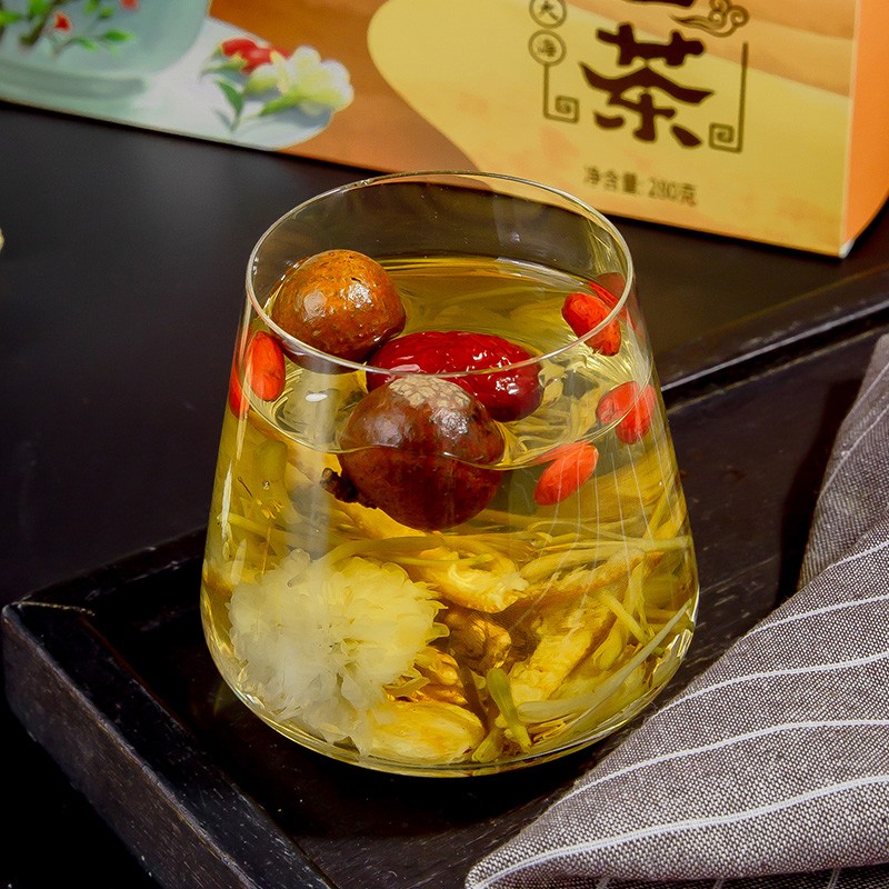 忆江南养生茶八宝茶三炮台280g8包宁夏传统盖碗男人滋补金银花菊花枸杞