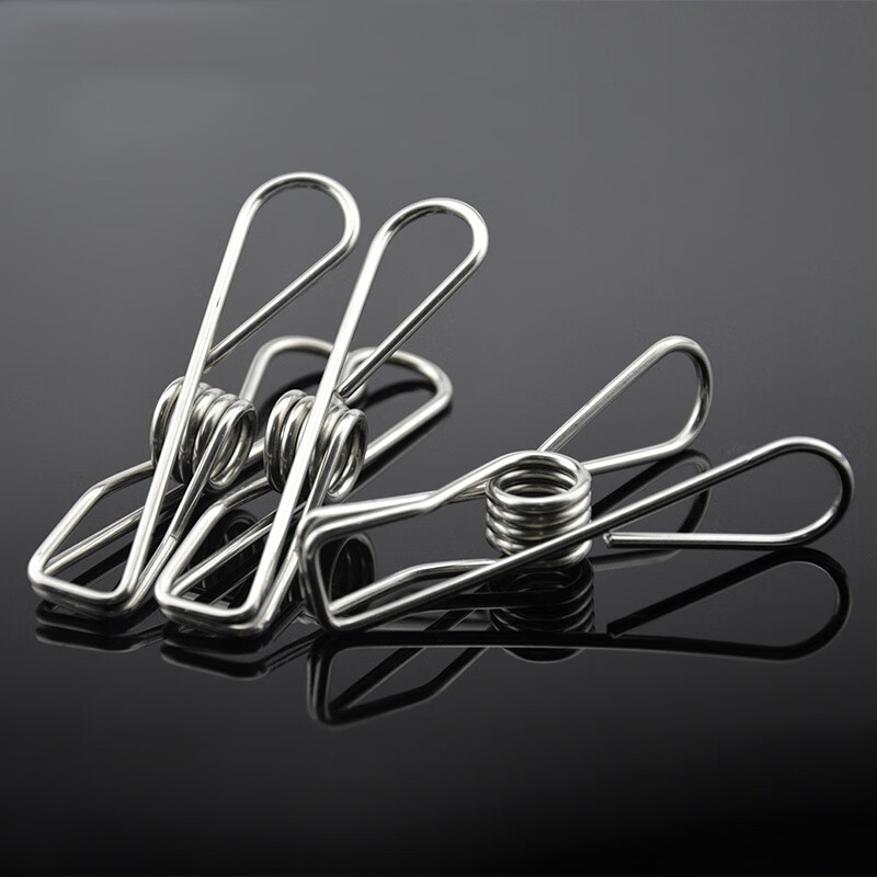 MENGTING Clothespins, Stainless Steel Clips, Quilt Clips, Sock Clips, Drying Clips, 20-Pack, Durable