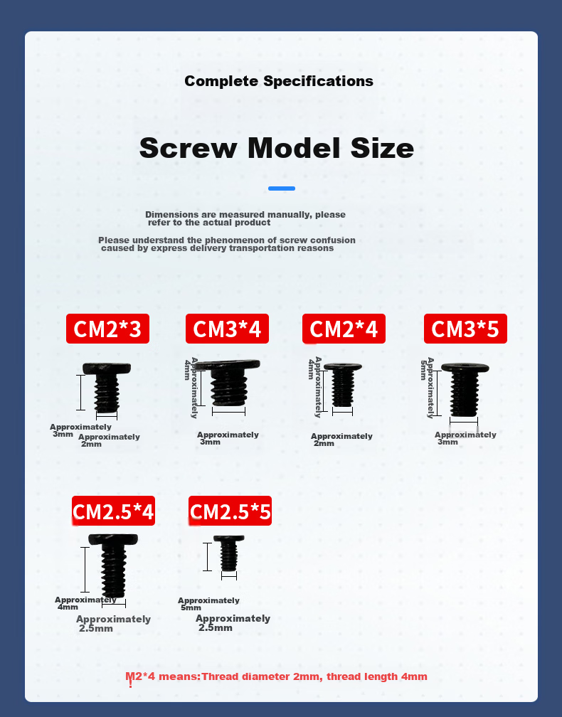 Suoli Notebook Flat Head Screw Set / Includes 12 Types of Screws / with Screwdriver / 70001 4
