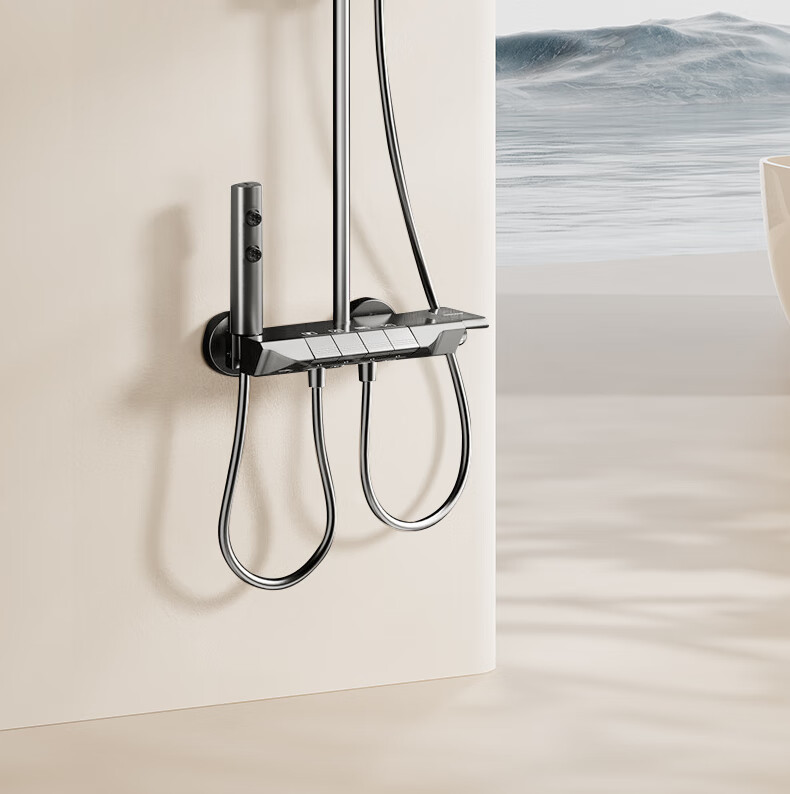 Vanward Shower Set Complete Bathroom Shower Head High Pressure Thickened Main Body Piano Key 52 2