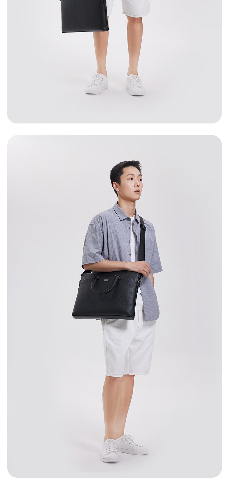 HLA Briefcase, Men's Business Commute Travel Handbag, Laptop Bag, Shoulder Crossbody Travel Backpack 12