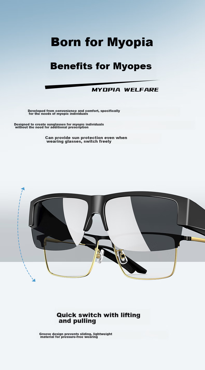 CAXMAN Sunglasses Clip-On for Nearsighted Glasses, Polarized Driving Sunglasses for Men And Women, Sunglasses Holder for Prescription Glasses 3