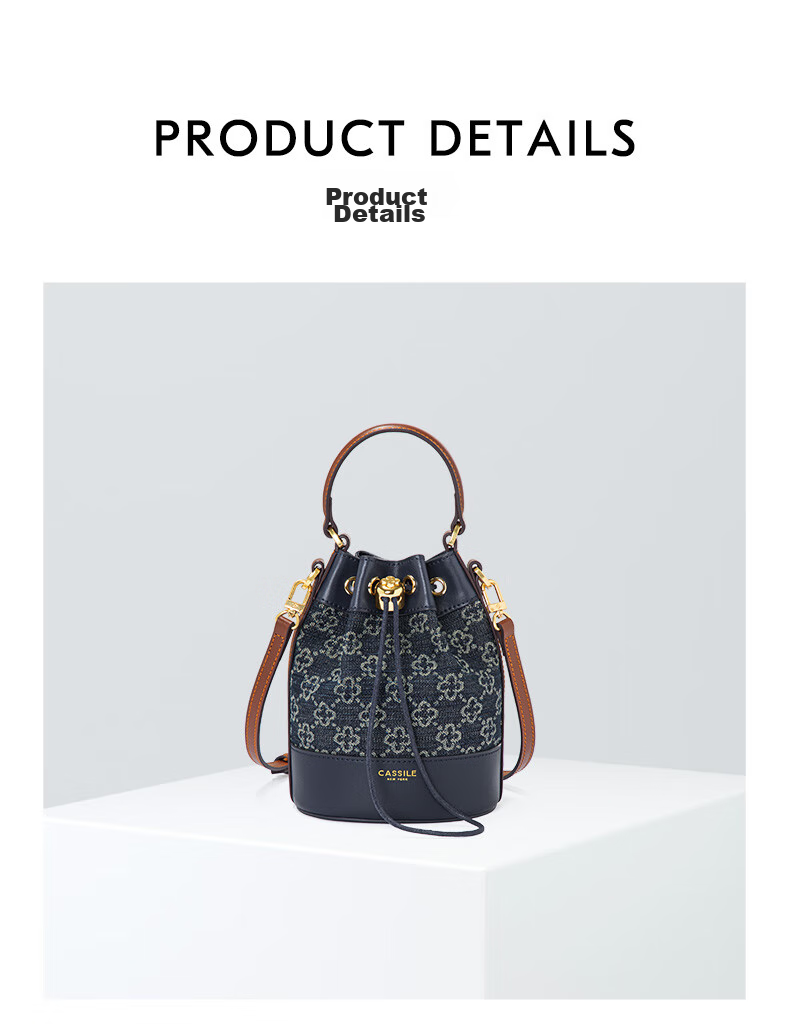 CASSILE Women's Handbag Bucket Bag, Large Capacity Shoulder Tote Crossbody Bag, Practical Gift for May 20th 23