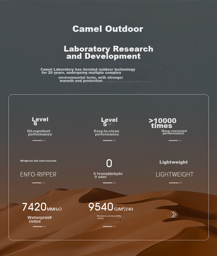 CAMEL Single-Layer Windproof And Waterproof Jacket for Men And Women, Triple-Protection Mountaineering Coat [Panda Series] A33CATR152 4