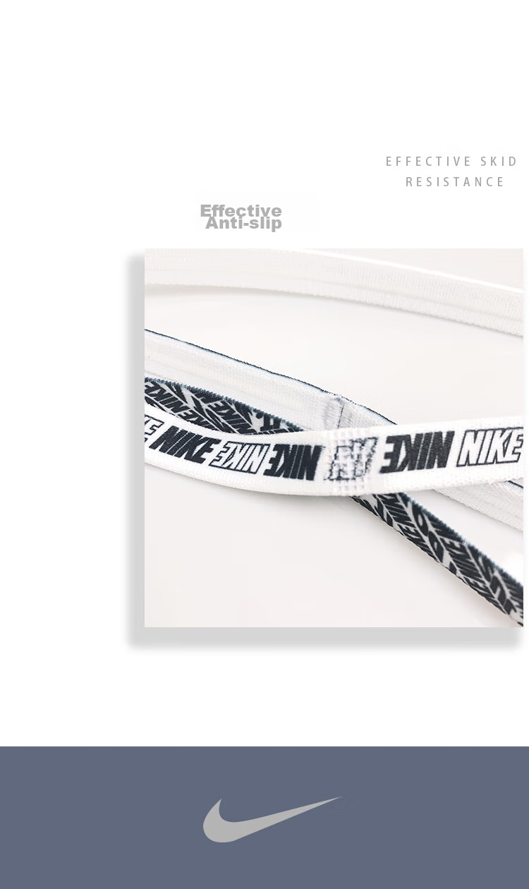 NIKE Sports Headband, Running And Basketball Hair Tie, Sweat-Wicking Band, Three-Pack, J1012023036OS 10