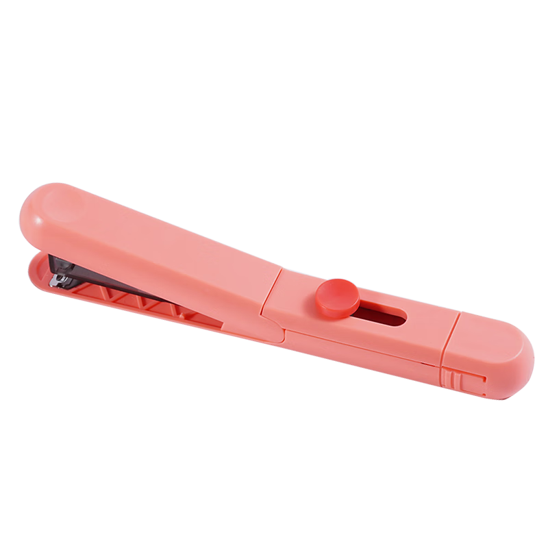 MAX HD-10SK Imported Low-Effort Folding Stapler, Student Office Portable Collapsible Small Stapler, Compatible with #10 Staples, Red