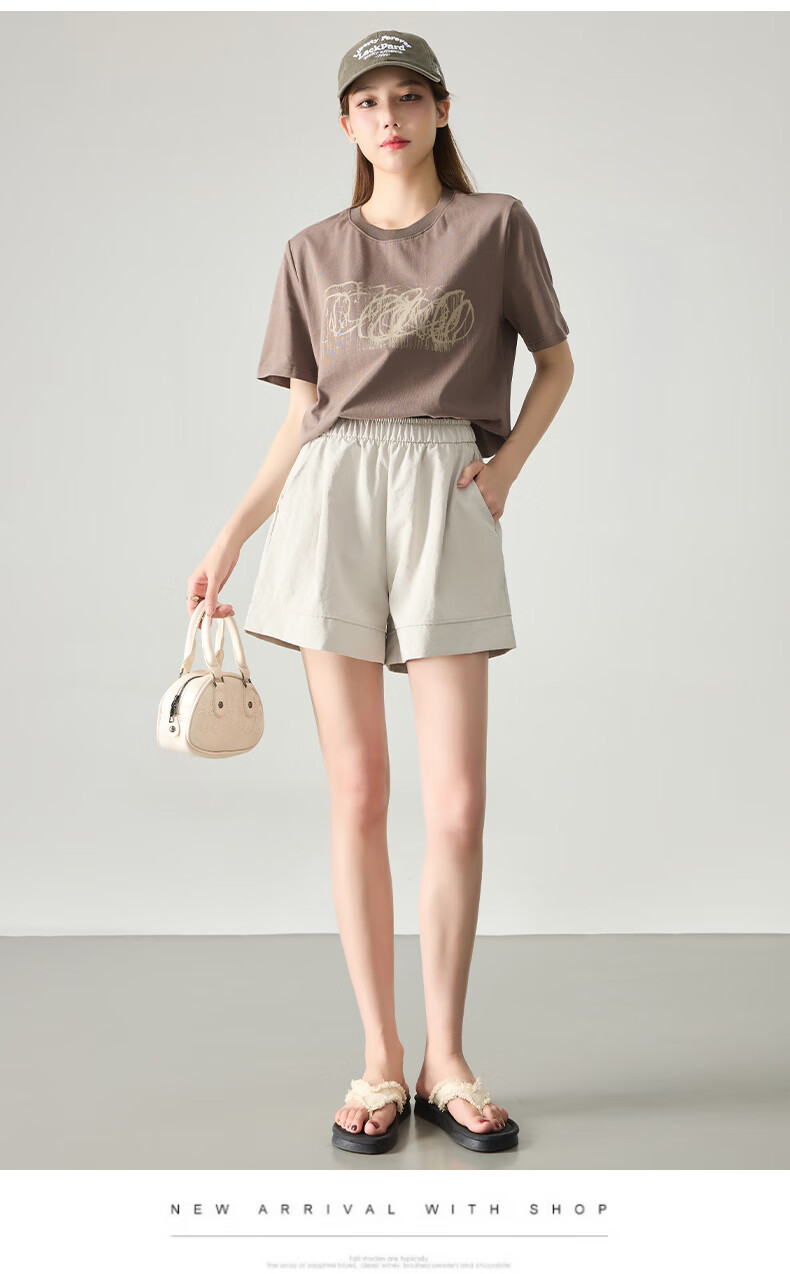 LangSha Ice Silk Yamamoto Shorts for Women, Summer 2026 Thin High-Waist Slimming Wide-Leg Mid-Length Pants, Fashionable Casual Shorts for Wome 9
