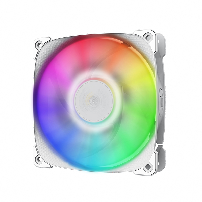 GeometricFuture Case Cooling Fan, Xiaolongshen 2501W/12cm/aRGB, White, Single Pack