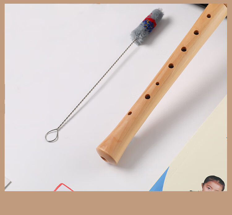 Qimei 8-Hole Wooden Flute, German-Style Eight-Hole Wooden Vertical Flute, Classroom Instrument, Resin Case Packaging, with Teaching Materials 12