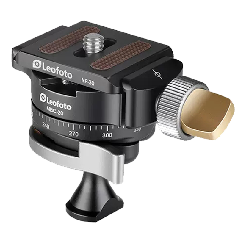 Leofoto Gimbal, Mini 360-Degree Panoramic Portable Gimbal for Smartphones And DSLR Cameras, Spherical Gimbal MBC-20