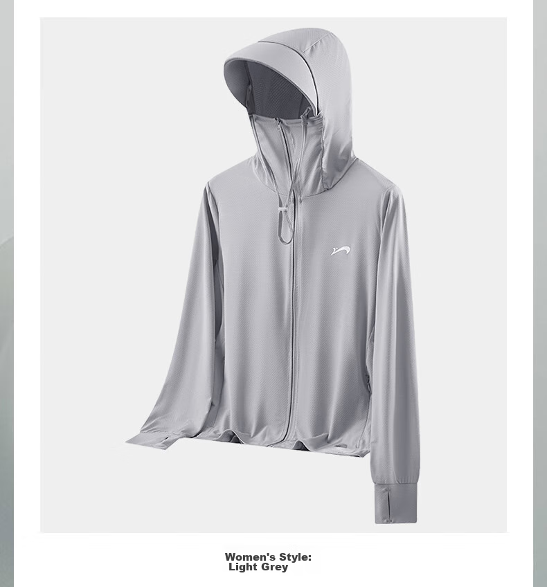 Guirenniao Sun Protection Clothing for Men And Women, Summer Lightweight Breathable Hooded Style for Young Couples, Light Blue [Women's Version], L 20