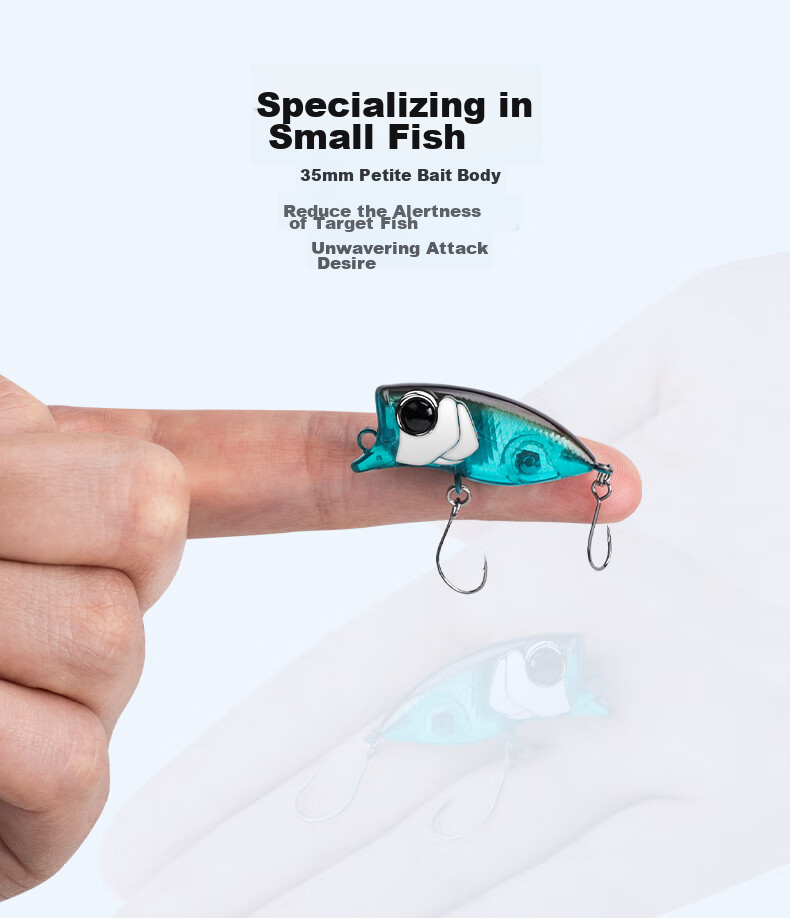 Guowangluya Lure Bait, Shock Bait, Floating Minnow Micro Lure, Artificial Bait, Noise Lipstick Eye, Small Croaker M11 6