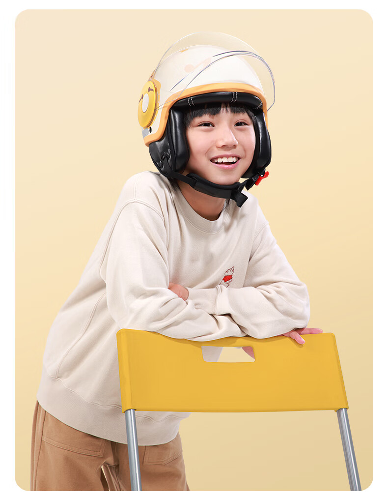 Yadea New National Standard Class A 3C Certified Baby Four-Season Helmet 4-12 Years Old Children's Electric Vehicle Helmet Boys Girls Motorcycle Electric Bike Cartoon Cute Spring Summer Safety Helmet 10