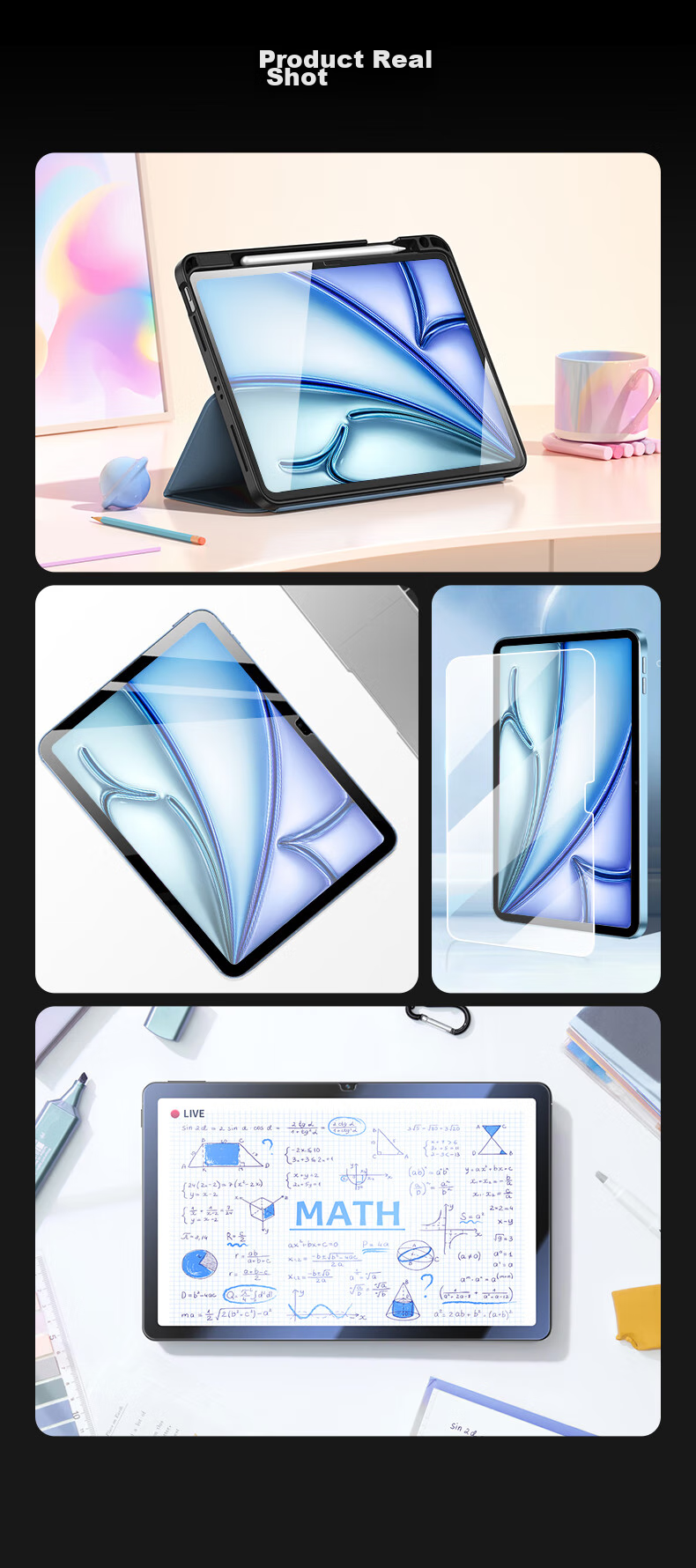 CangHua Tempered Glass Screen Protector for IPad 7/8/9, Eye Protection Anti-Blue Light, Compatible with 2019/2020/2021 Models, 10.2-Inch Protective Film for Apple Tablets, HD Anti-Fingerprint Screen Protector 16