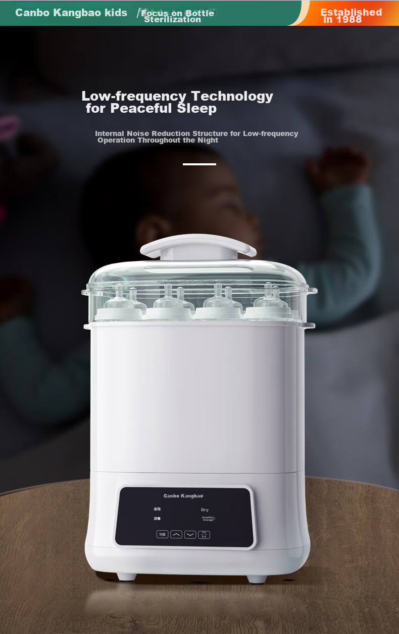 Canbo Baby Bottle Sterilizer Cabinet All-Glass Thermostatic Kettle Sterilizer Milk Frother Warmer 2-in-1 or 3-in-1 Feeding Station 13