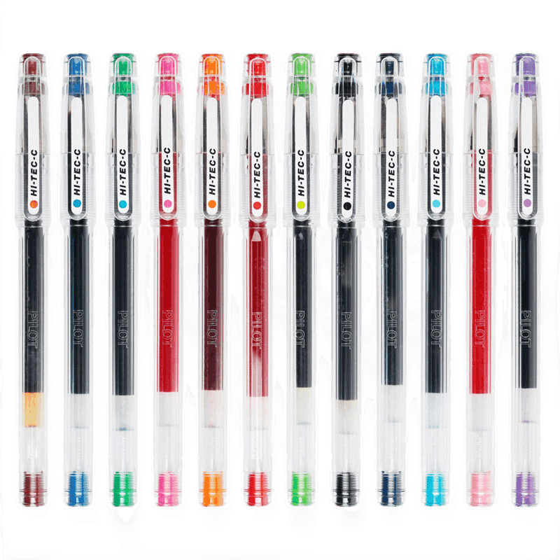 PILOT Needle-Tip Fine Steel Ball Pen, Gel Pen, Smooth Writing Pen for Journaling, Office Use, BLLH-20C HI-TEC 0.4mm Black Ink Single Pe