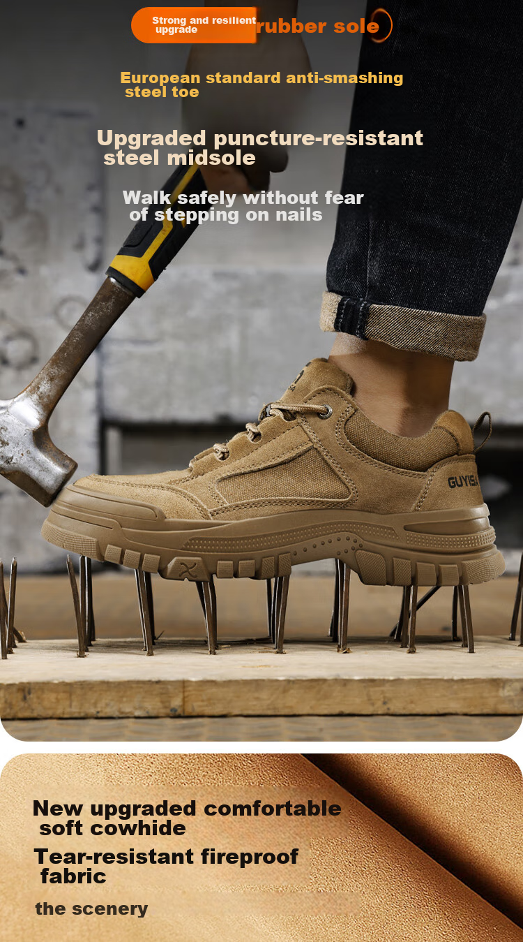 JUNBU Safety Shoes for Men, Electrician Insulated 10KV, Anti-Smashing, Anti-Puncture, Lightweight Comfortable Work Shoes 3115NKV Size 43 2