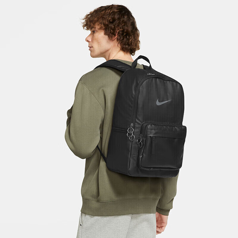 NIKE Backpack for Men And Women, Laptop Bag, Business Trip Bag, Travel Bag, School Bag, Casual Bag DN3592-010 Black One Size Fits All