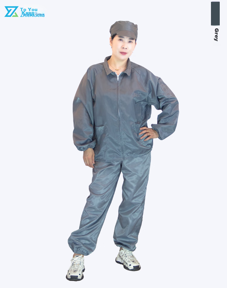 Zhierkang Antistatic Two-Piece Coverall with Hood, Blue 3XL, Clean Room Protective Workwear for Dust-Free Environments And Paint Spraying 11