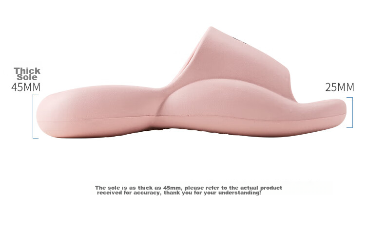 BAIHOU Summer Cute Unisex Slippers, Comfortable Thick-Soled Indoor Sandals for Home Use, 003 Light Purple Pink, Size 36-37 11