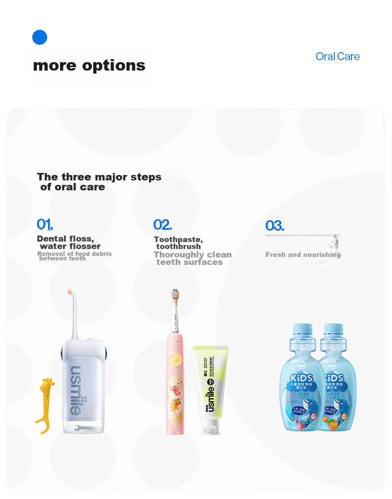 Usmile Children's Electric Toothbrush with Sonic Vibration, 120-Day Battery Life, A10 Phantom Blue, for Ages 3-12, Birthday Gift, Children's Present 14