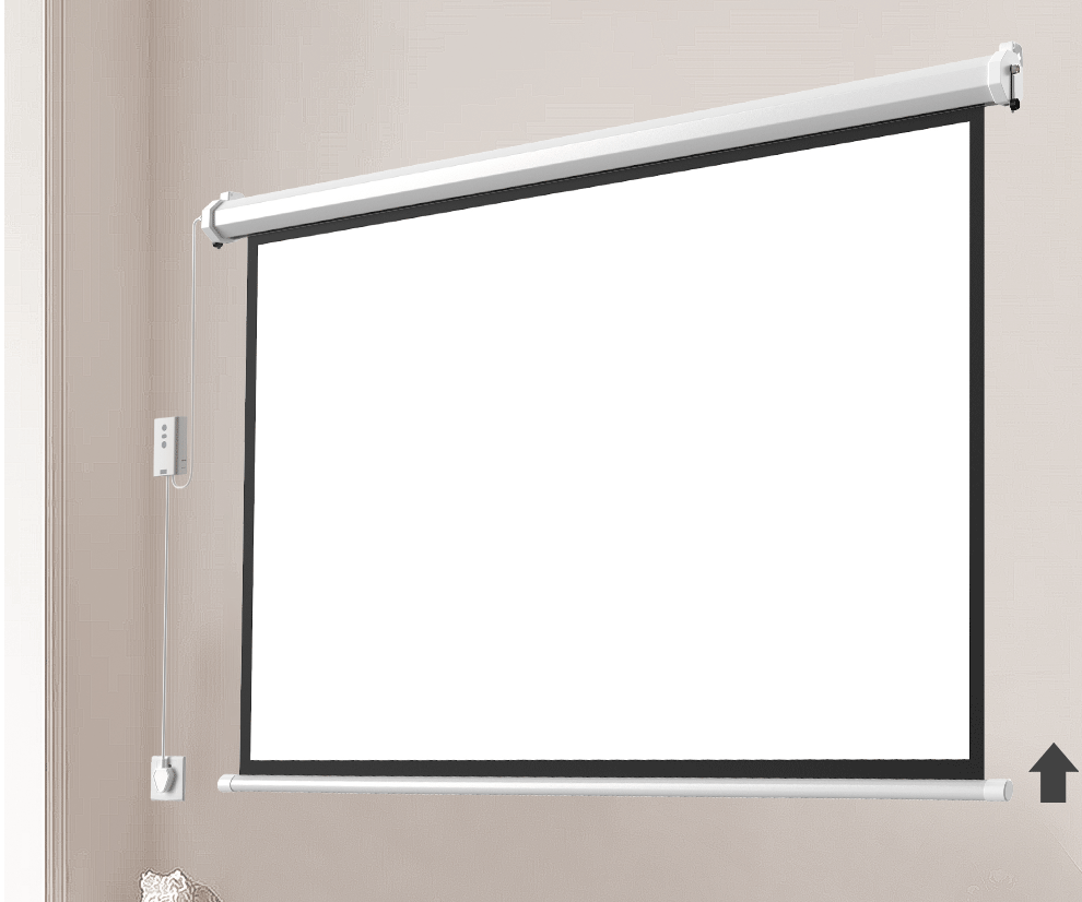 极米坚果投影幕布电动家用遥控自动升降高清4k抗光壁挂办公投影机幕布