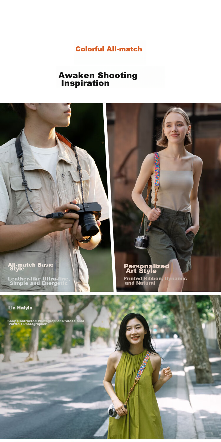 PGYTECH Camera Shoulder Strap, Air Quick-Release DSLR Shoulder Strap, Nikon Z5 Fuji XT30 Camera Strap, Canon G7X2 Sony ZV-E10 Camera Strap, Bohemian Style, Size L 2