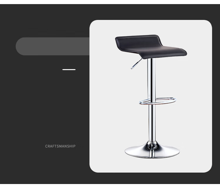 Huakaizhixing Bar Stool, Adjustable Height Chair, High Chair, Bar Stool, Office Chair with Backrest, XK2201 Black 4