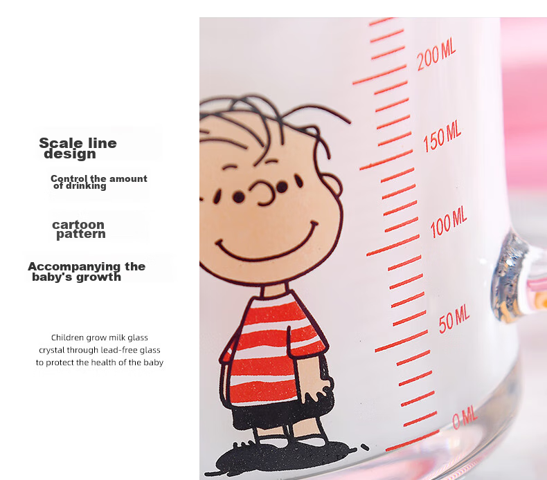 COOKSS Children's Milk Cup Glass Cup Home Drinking Cup with Scale And Straw Water Bottle Baby Formula Mixing Cup Green Dinosaur 10