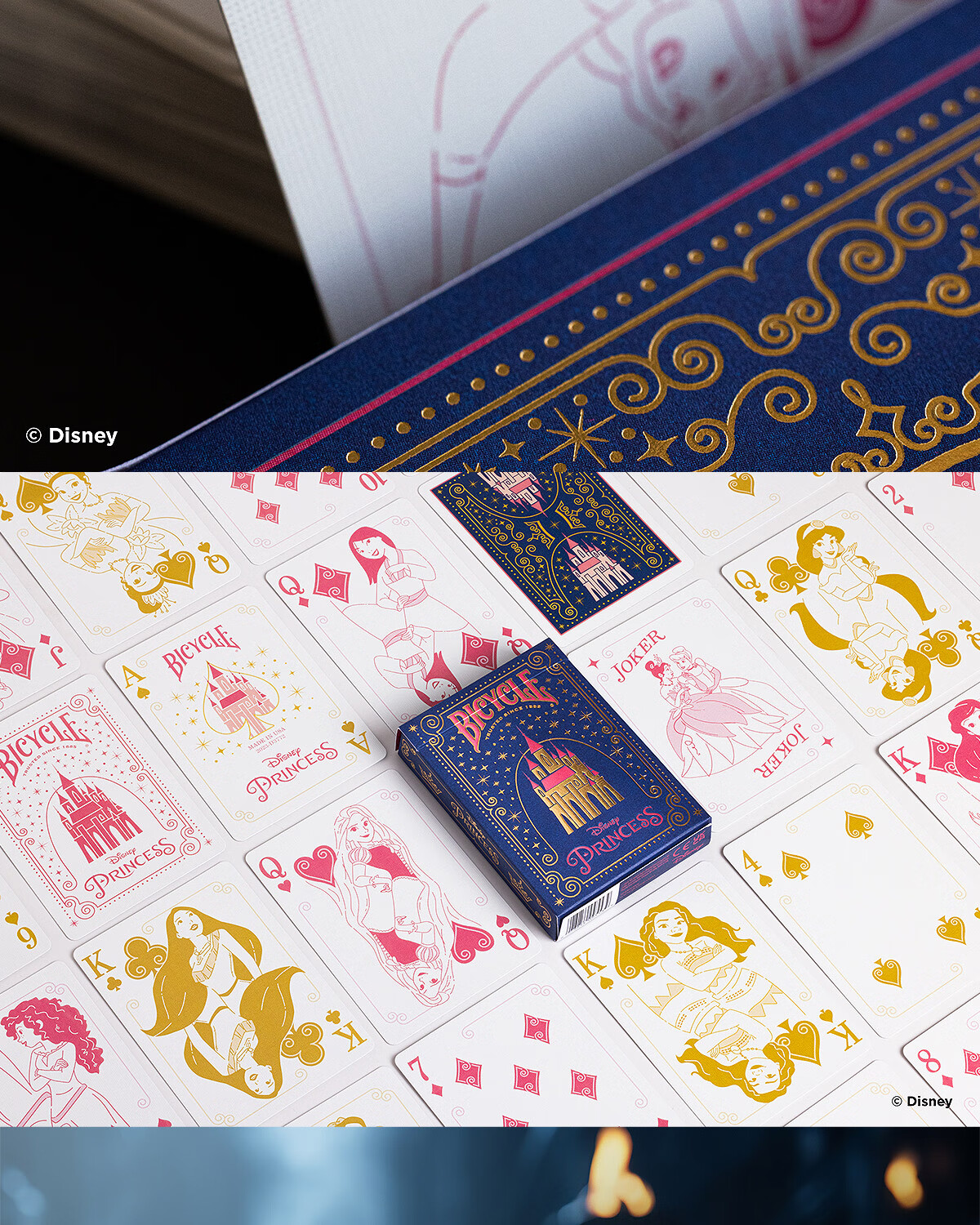 BICYCLE Disney Princess Series Commemorative Playing Cards (Blue) - 1 Deck 8