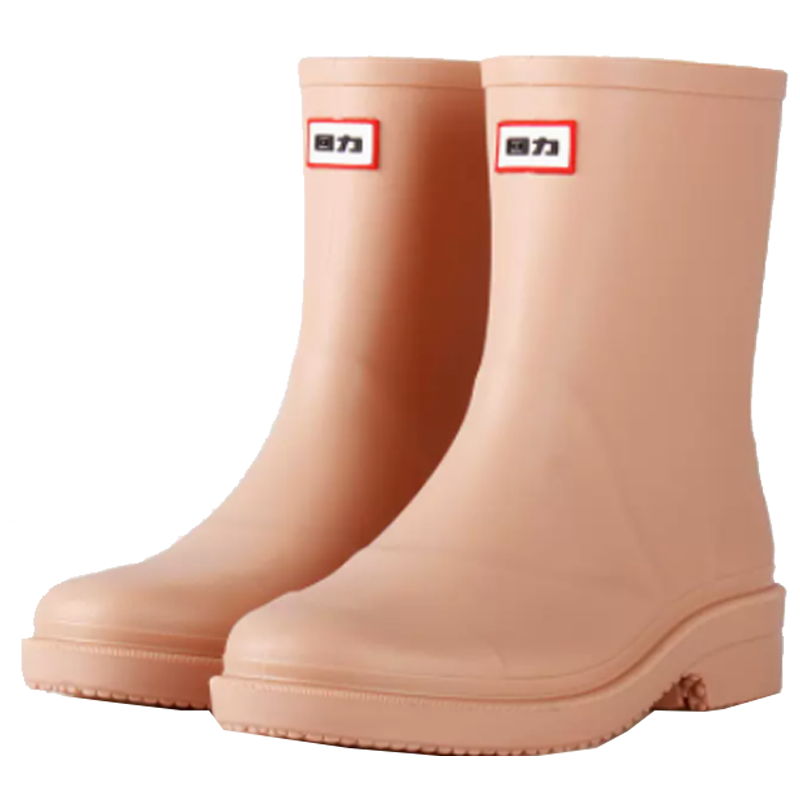 Warrior Rain Boots for Women, Fashionable Adult Mid-Calf Waterproof Rubber Shoes HLOZ3 Kaka 37