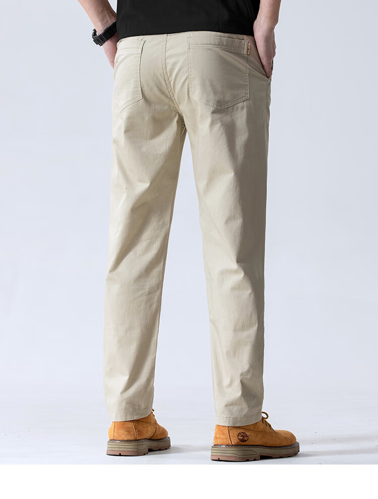 JEEP SPIRIT Men's Casual Pants, Spring Loose Straight-Leg Trousers, Men's Business Long Pants, Dark Gray, Size 28 10