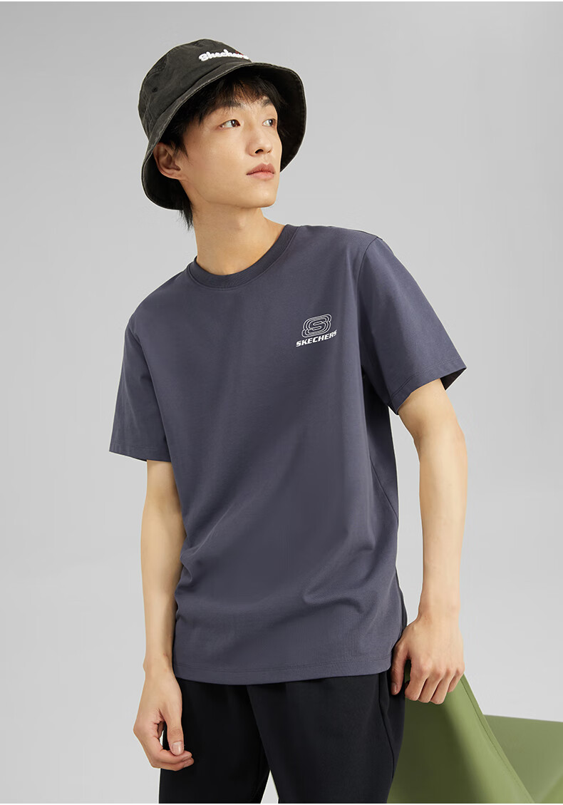 Skechers Summer Unisex Couple Matching Colorful Series Breathable Moisture-Wicking Quick-Drying Cool Short Sleeve T-Shirt L223U165 19