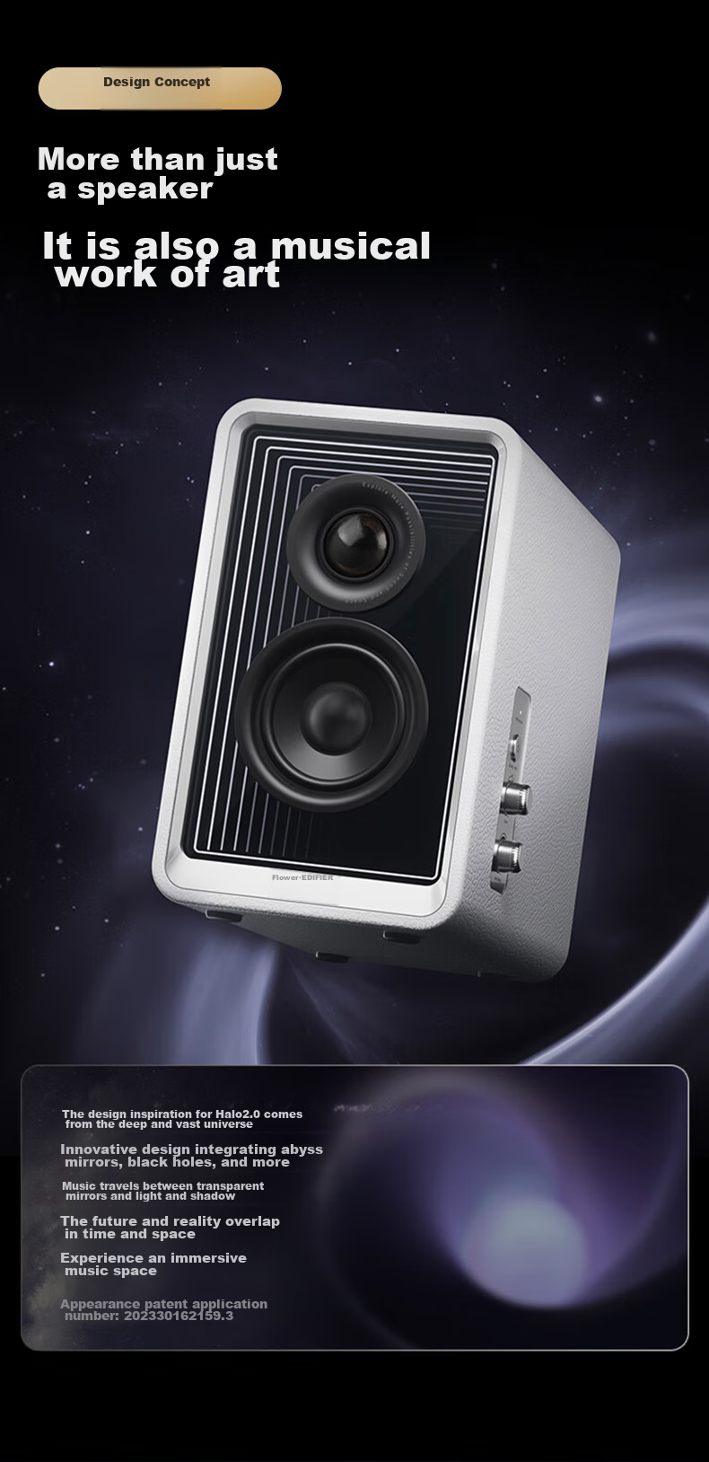 EDIFIER Halo 2.0 Abyss Monitoring Speaker, Bluetooth Computer Speaker, Desktop Speaker, TV Soundbar, Dawn White 5