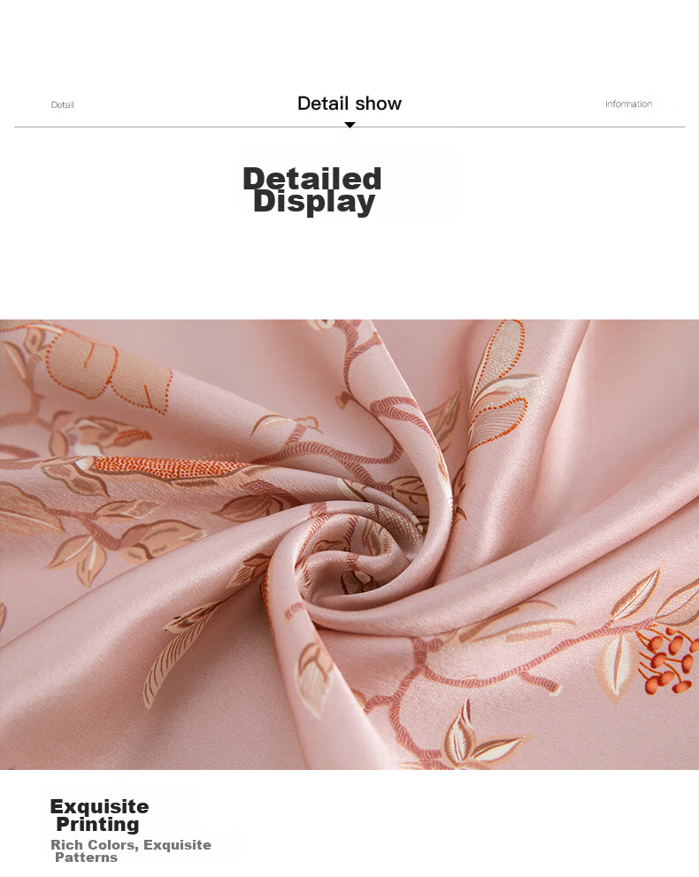 Wanshili Silk Scarf, Mulberry Silk Long Shawl, Outer Wrap, Gift for Elders, Mid-Autumn Festival Present, Silk Scarf Gift Box, Orchid Desig 14