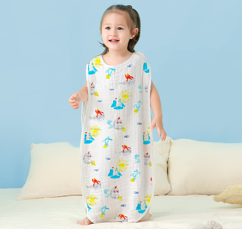Tongyan Baby Muslin Vest Sleep Sack Anti-Kick Quilt for Children Summer Thin L Size 11