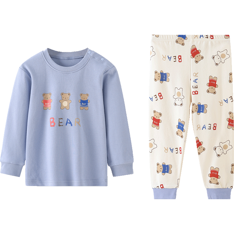 YUZHAOLIN Children's Autumn Underwear Set, Boys And Girls Inner Wear, Pure Cotton Pajamas for Young Kids, Children's Clothing