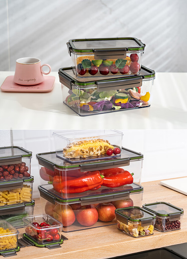 Baijie Food-Grade Pickle Jar, Fruit Refrigerator Storage Container, Chicken Foot Pickling Jar, Spicy Cabbage Pickling Container, Storage Box, 3.5L 12