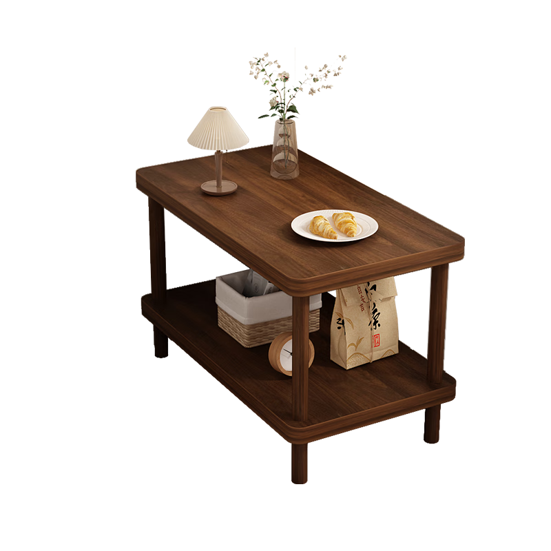 FENJIEXIAN Side Table, Coffee Table, Sofa End Table, Storage Rack, Thickened Side Table, Double-Layer Storage Shelf, Simple Tea Table, Bedside Cabinet
