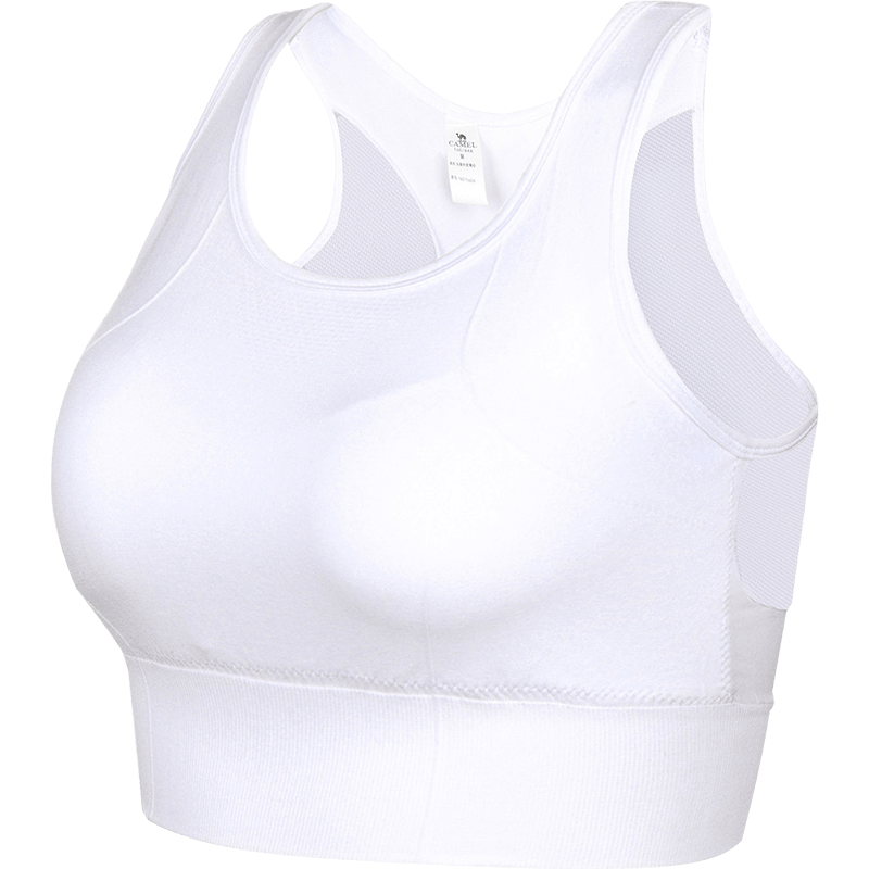 CAMEL Yoga Fitness Tank Top Mesh Backless Bra Running Sports Underwear YK2226L5959 White M