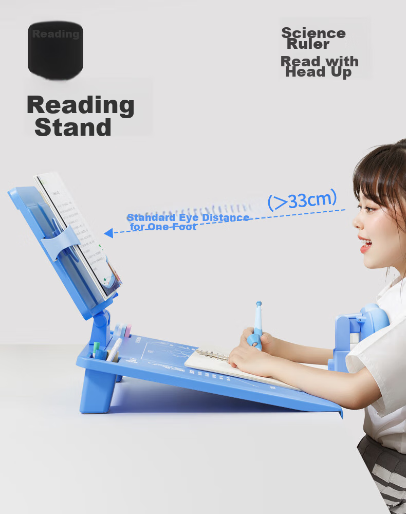 Maotaizi Gold 12° Posture Corrector for Children's Writing Position, Elementary School Student Homework Anti-Nearsightedness Low-Headed Study Desk Reading Stand, Birthday Gift 6