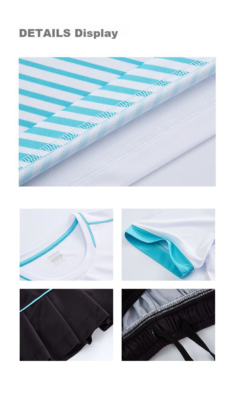 KAWASAKI Badminton Outfit Set Summer Style Sports Quick-Dry Short-Sleeve T-Shirt Training Team Uniform A1806 Men's White And Black XL 20