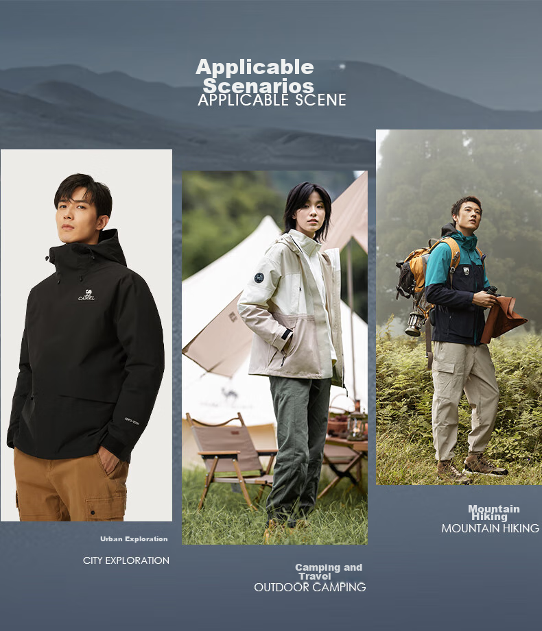 CAMEL Outdoor Loose Soft Shell Pants, Windproof And Cold-Resistant Workwear Straight-Leg Sports Trousers A23CA4a9007 9