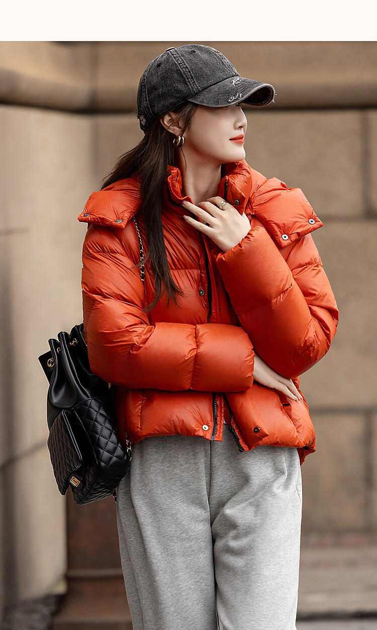 Dme [Detachable Sleeves] Winter Lightweight High-Heat Retention 90% Duck Down Stylish Front Short Back Long Women's down Jacket 17