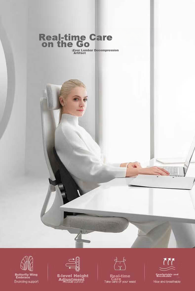 PPW Lumbar Support, Ergonomic Back Cushion for Chair And Car, Waist Pillow, Spine Protection, Breathable Office Backrest 1