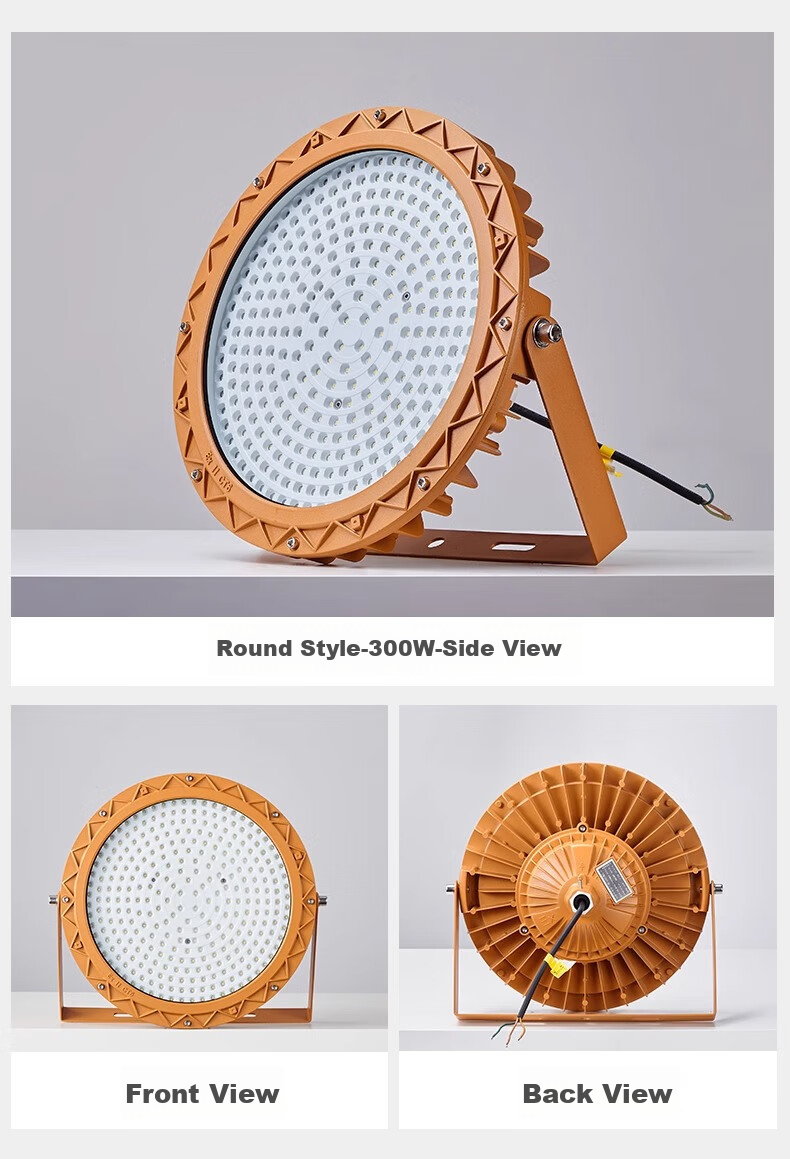 Qianzhiyi LED Explosion-Proof Light High-Power Waterproof Corrosion-Resistant Square QY-GY-FB200W Industrial Floodlight for Construction Sites, Warehouses, Factories, Chemical Plants, Workshops, Gas S 17