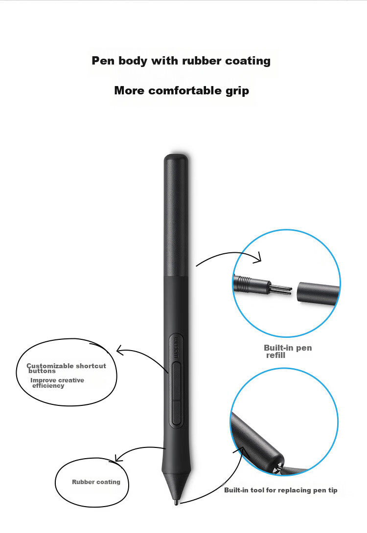 Wacom LP-1100 Pressure-Sensitive Pen CTL-4/6100/WL Digital Tablet Dedicated Original Accessory 4